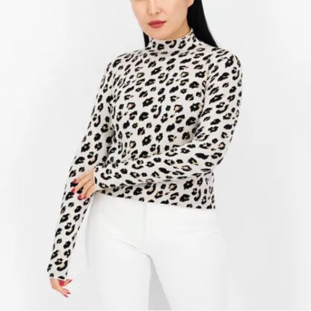 Cynthia Rowley S Snow Leopard Soft Sweater‎